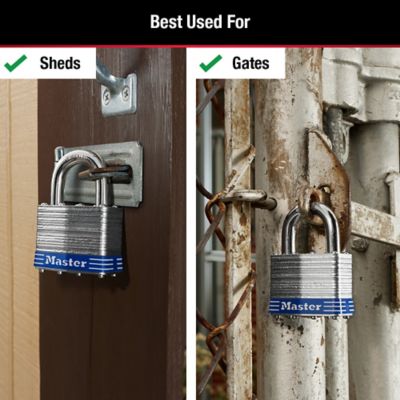 Image showing  1 in. Shackle Laminated Steel Padlocks, 2-Pack