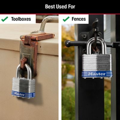 Image showing  1 in. Shackle Laminated Steel Padlocks, 2-Pack