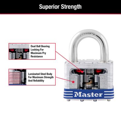 Image showing  1 in. Shackle Laminated Steel Padlocks, 2-Pack