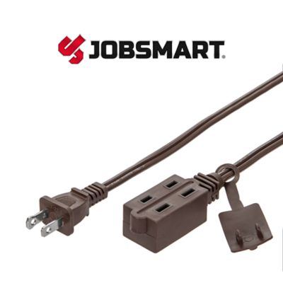 Image showing  12 ft. Indoor 16-Gauge Cube Tap Standard-Power Household Extension Cord, Brown