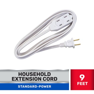 JobSmart 16 Gauge 9 ft. Indoor Cube Tap Standard-Power Household Extension Cord, White