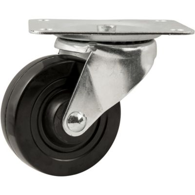 Waxman 4 in. 300 lb. Capacity Titan Heavy-duty Rubber Plate Caster, Swivel