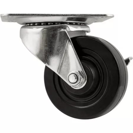 Waxman Titan Heavy Duty Rubber Plate Caster 4 in Capacity 300 lb Capacity Brake Casters