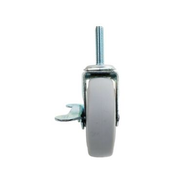 Image showing  2 in. 90 lb. Capacity Titan TPR Rubber Plate Caster with Brake