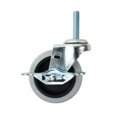 Image showing  2 in. 90 lb. Capacity Titan TPR Rubber Plate Caster with Brake