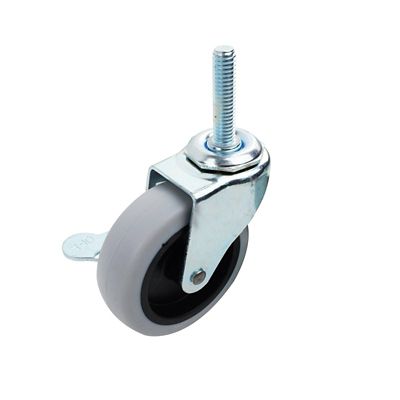 Image showing  2 in. 90 lb. Capacity Titan TPR Rubber Plate Caster with Brake