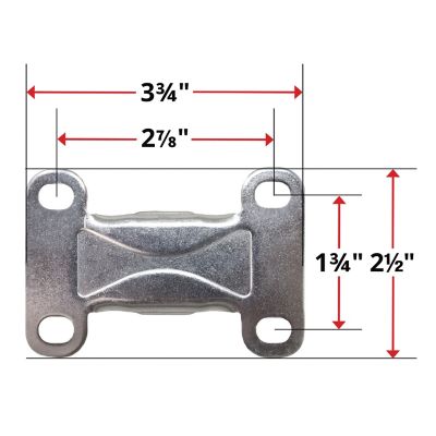 Image showing  3 in. Thermoplastic Rubber Rigid Plate Caster, Non-Marking, USA-Made, 110 lb. Capacity
