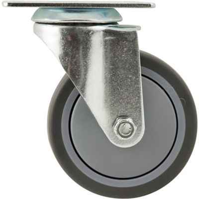 Waxman 4 in. 250 lb. Capacity Titan TPR Rubber Plate Caster, Swivel