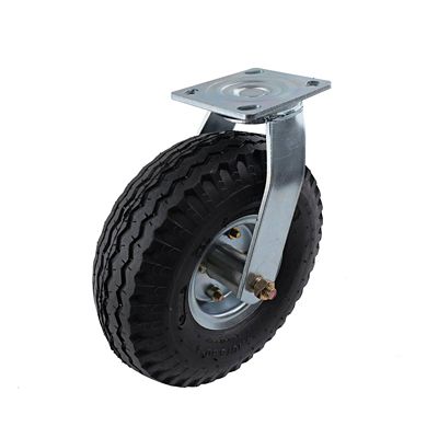 Image showing  4 in. 250 lb. Capacity Titan TPR Rubber Plate Caster, Swivel