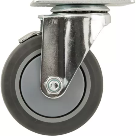 Waxman 4 in Titan TPR Rubber Plate Caster 250 lb Capacity with Brake Casters