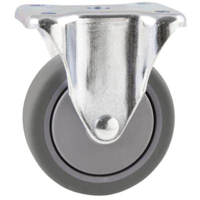 Waxman 4 in. 250 lb. Capacity Titan TPR Rubber Plate Caster, Rigid