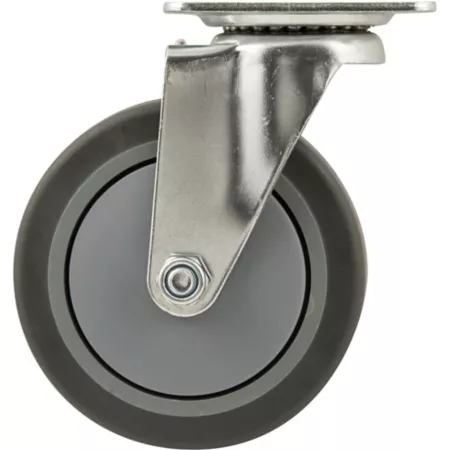 Waxman 5 in Titan TPR Rubber Plate Caster 350 lb Capacity with Brake Casters