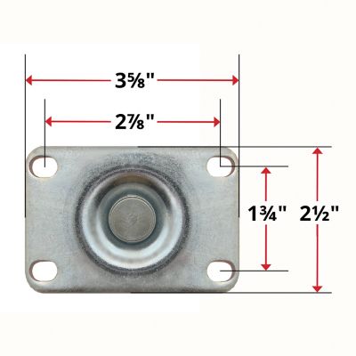 Image showing  5 in. Thermoplastic Rubber Swivel Caster with Total Lock Brake, Non-Marking, USA-Made, 325 lb. Capacity