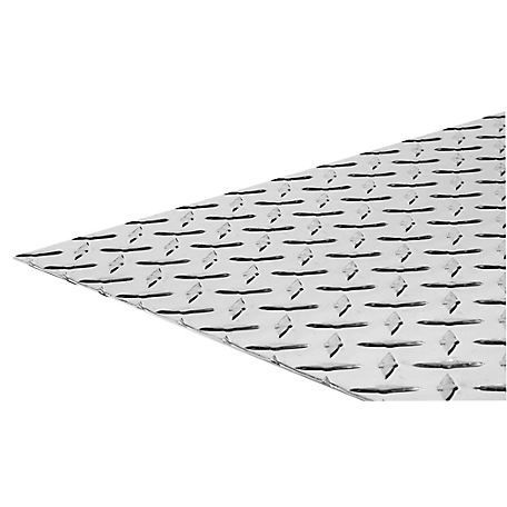 Hillman SteelWorks 24 in. x 12 in. 4221BC Polished Aluminum Diamond Plate Sheet Metal, Red