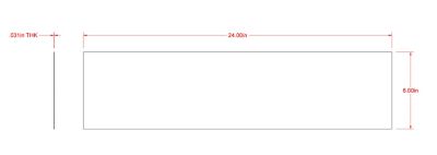 Image showing  SteelWorks 6 in. x 24 in. Aluminum Sheet