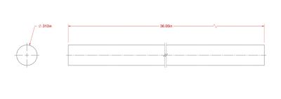 Image showing  SteelWorks 5/16 in. x 3 ft. Un-Threaded Weldable Solid Cold-Rolled Steel Rod