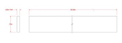 Image showing  SteelWorks 1/8 in. x 3/4 in. x 3 ft. Weldable Steel Flat