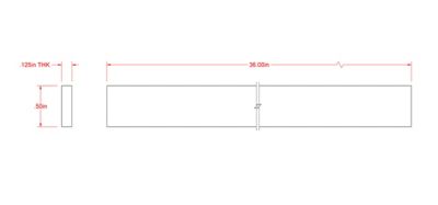 Image showing  SteelWorks 1/8 in. x 1/2 in. x 3 ft. Weldable Steel Flat