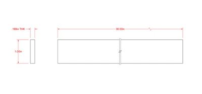 Image showing  SteelWorks 3/16 in. x 1 in. x 3 ft. Weldable Steel Flat