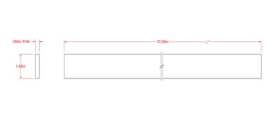 Image showing  SteelWorks 1/4 in. x 1-1/2 in. x 6 ft. Weldable Steel Flat