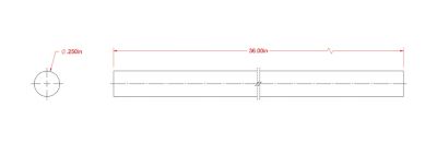 Image showing  SteelWorks 1/4 in. x 3 ft. Un-Threaded Weldable Solid Hot-Rolled Steel Rod