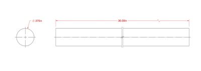 Image showing  SteelWorks 3/8 in. x 3 ft. Un-Threaded Weldable Solid Hot-Rolled Steel Rod