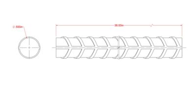 Image showing  SteelWorks 1/2 in. x 3 ft. Weldable Hot-Rolled Steel Rebar