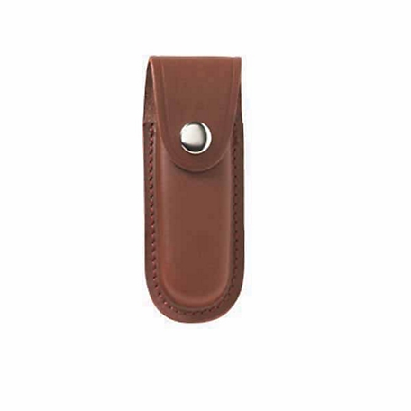 Winchester 3.5 in. Brass Folder Knife with Leather Sheath at Tractor Supply  Co.