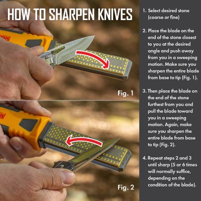Image showing 5 th Smith's 4 in. Diamond Combination Stone Sharpener