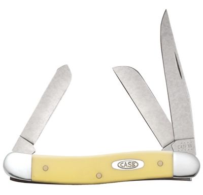 Case Cutlery 2.55 in. Synthetic Medium Stockman Pocket Knife, Yellow, 35