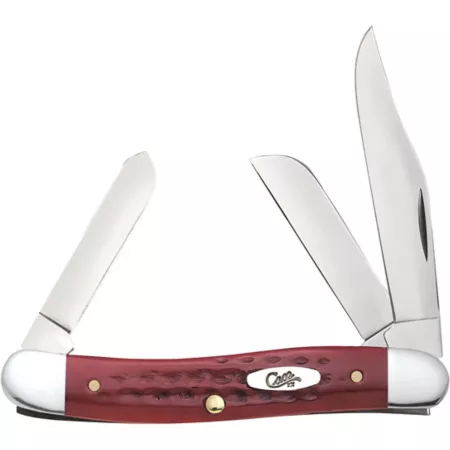 Case Cutlery 2.625" Medium Distressed Old Bone Pocket Stockman Knife Red Knives