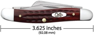 Image showing  2.625 in. Pocket Worn Old Bone Medium Stockman Knife, Red