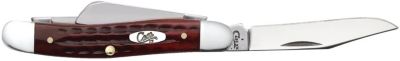Image showing  2.625 in. Pocket Worn Old Bone Medium Stockman Knife, Red