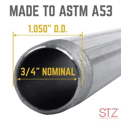 Image showing  3/4 in. x 48 in. Black Steel Pipe