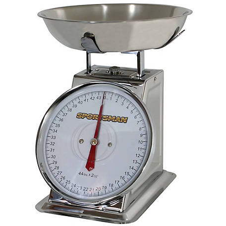 Sportsman 44 lb. Stainless Steel Dial Food Scale, 10.5 in. x 10.5 in. x 12.5 in.