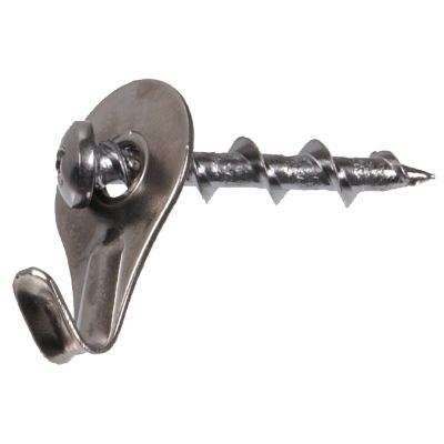 Walldog 50 lb. Self-Drilling Picture Hangers with Hook, 10 Sets, Chrome