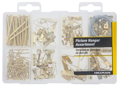 Hillman Picture Hanger Assortment Medium Kit (10-100lb) -206 Pack at ...