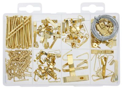 Image showing  10-100 lb. Picture Hanger Assortment Medium Kit, 206-Pack