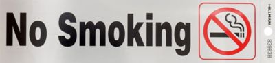 Hillman No Smoking Sign, 2 in. x 8 in.
