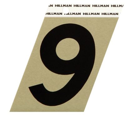 Hillman 3 in. Angle-Cut Aluminum Number 9