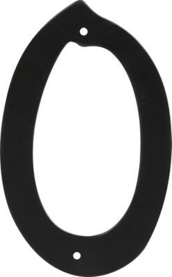 Hillman 4 in. Nail-On Black Aluminum Number 0