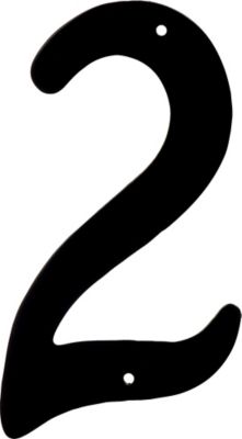 Hillman 4 in. Nail-On Black Aluminum Number 2