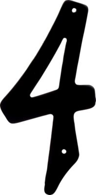 Hillman 4 in. Nail-On Black Aluminum Number 4