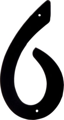 Hillman 4 in. Nail-On Black Aluminum Number 6