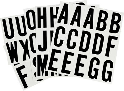 Image showing  2 in. Vinyl Adhesive Letter Pack, Black/White