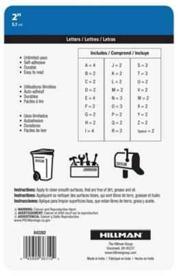 Image showing  2 in. Vinyl Adhesive Letter Pack, Black/White