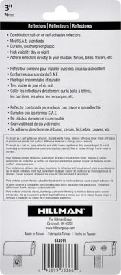 Image showing  Adhesive Reflectors, 3 in., Blue, 2-Pack