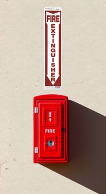 Image showing  Fire Extinguisher Sign, 4 in. x 18 in.