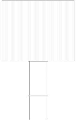 Hillman Corrugated Blank Sign with Stand, 20 in. x 24 in., White