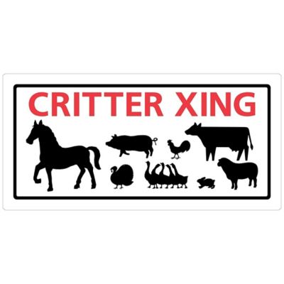 Hillman Critter Crossing Sign, 4-7/8 in. x 10 in.